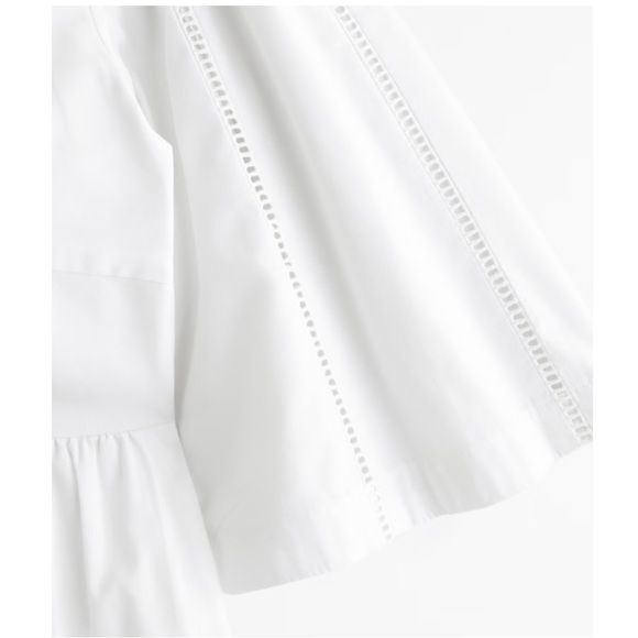 Abercrombie & Fitch Cutout Poplin Mini Dress, White - Picture 2 of 16